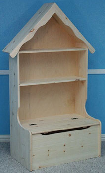toy chest with bookshelves